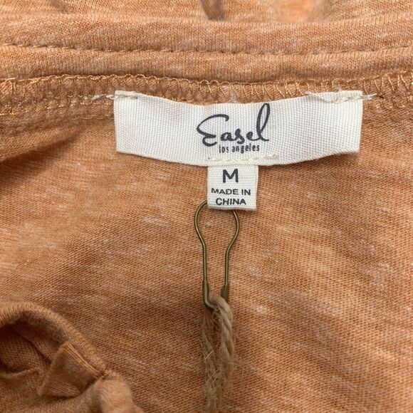 Easel Peasant shirt size medium relaxed, oversized New With Tags Peach Boho - Picture 5 of 13